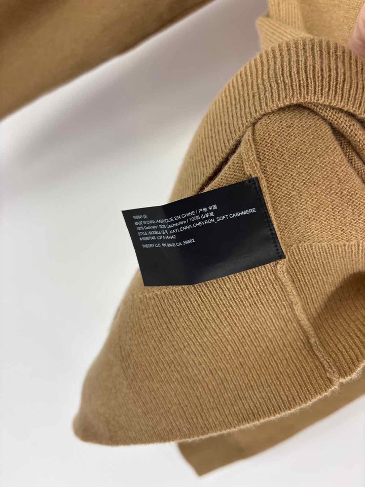 Size S THEORY Camel Cashmere Sweater