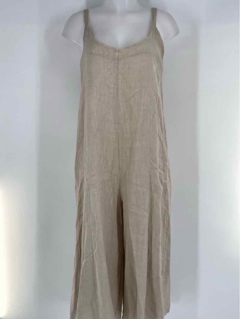 Size M Tan Linen Dress