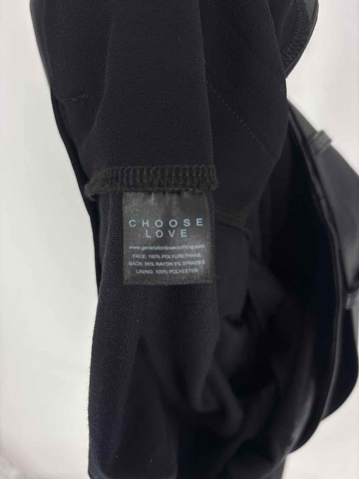 Size S GENERATIONAL LOVE Black Leather Pants