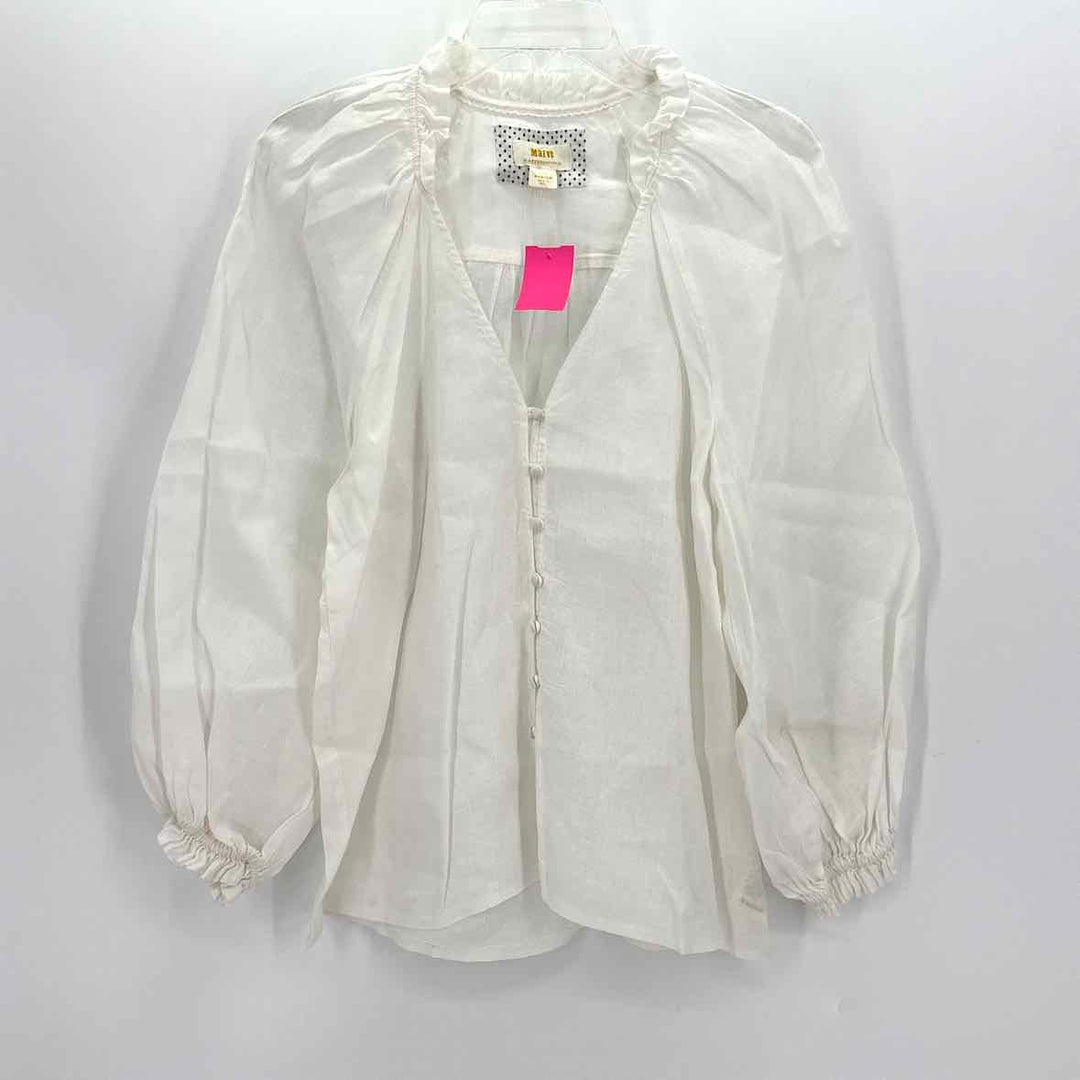 Size M MAEVE White Linen Shirt