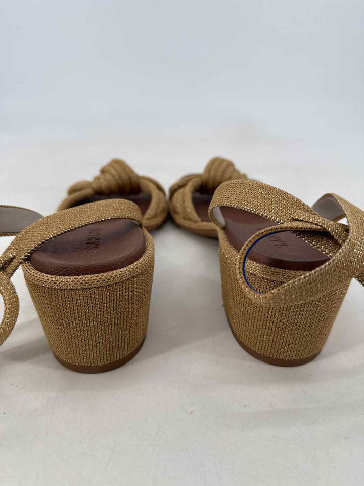 Shoe Size 9 ROTHY'S Gold Knit Sandals