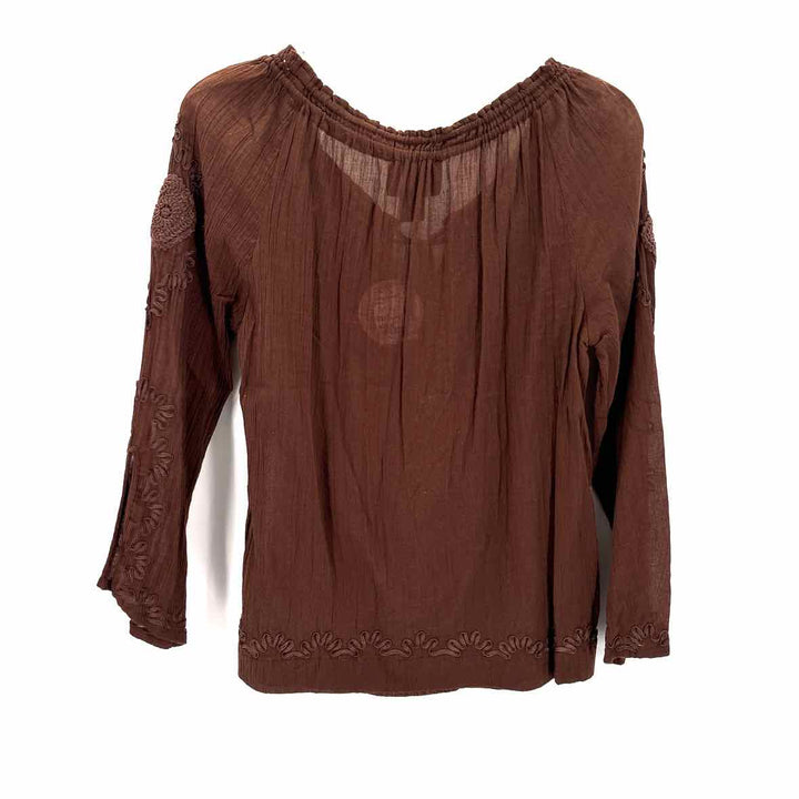 Size M CYNTHIA ROWLEY Brown Shirt