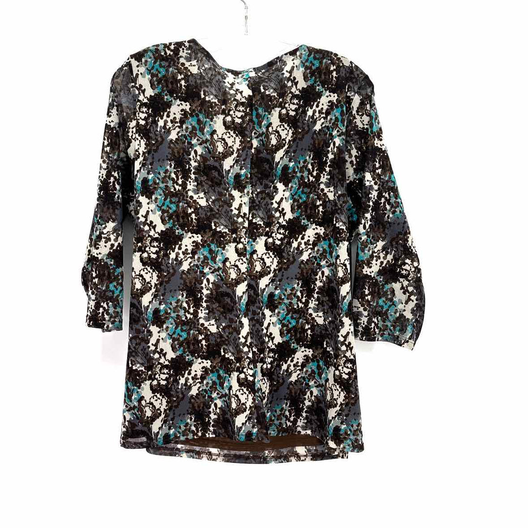 Size XL Coldwater Creek Brown Print Shirt
