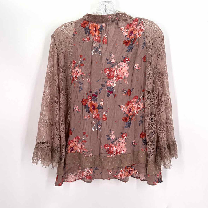 Size L Brown Print Shirt