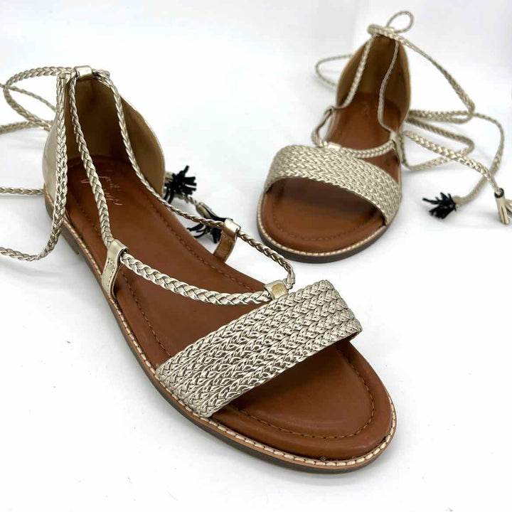 Shoe Size 10 CROWN VINTAGE Gold Sandals