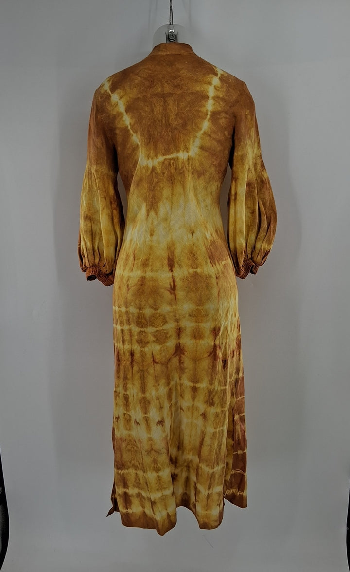 Size M Yellow Print Dress