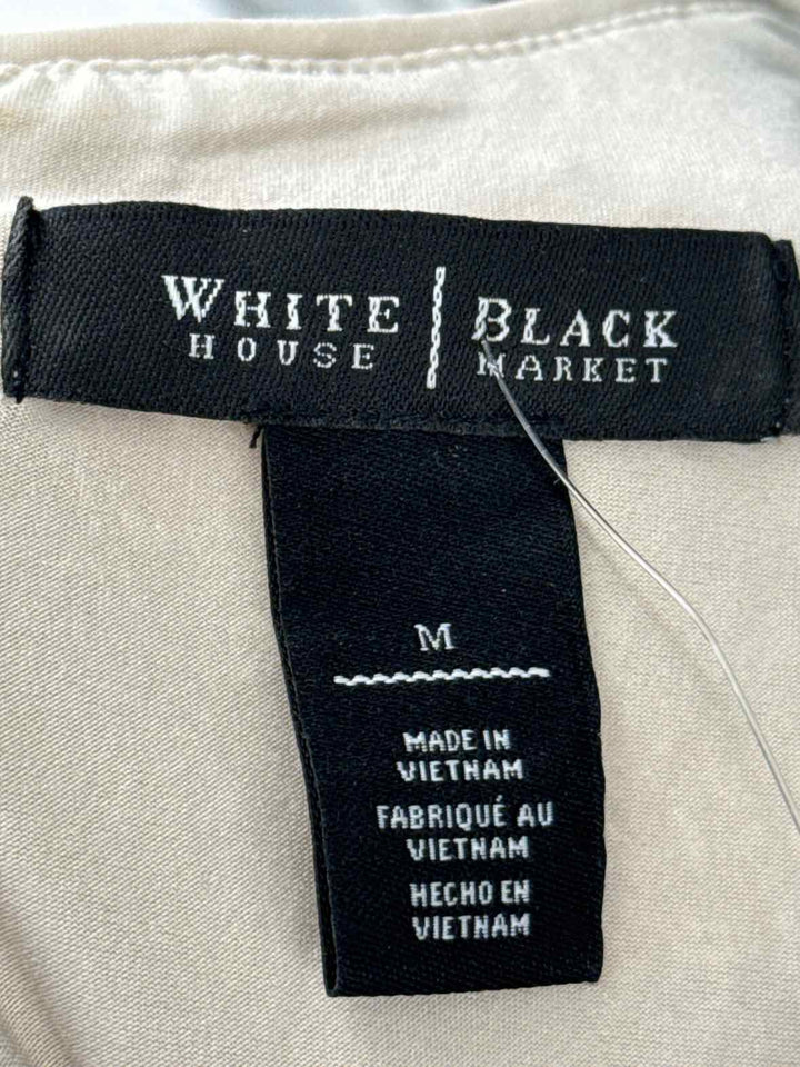 Size M White House Black Market Gold Dress