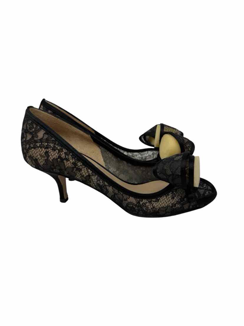 Shoe Size 36.5 VALENTINO Black Lace Pumps