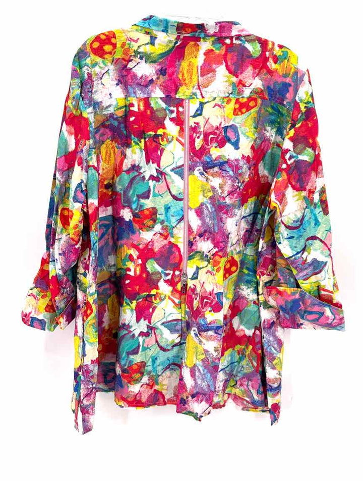 Size 2X ALI MILES Multi-Color Shirt