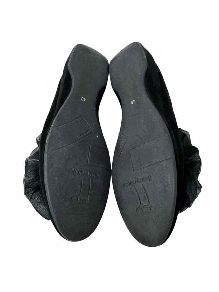 Shoe Size 40 Black Velvet Flats
