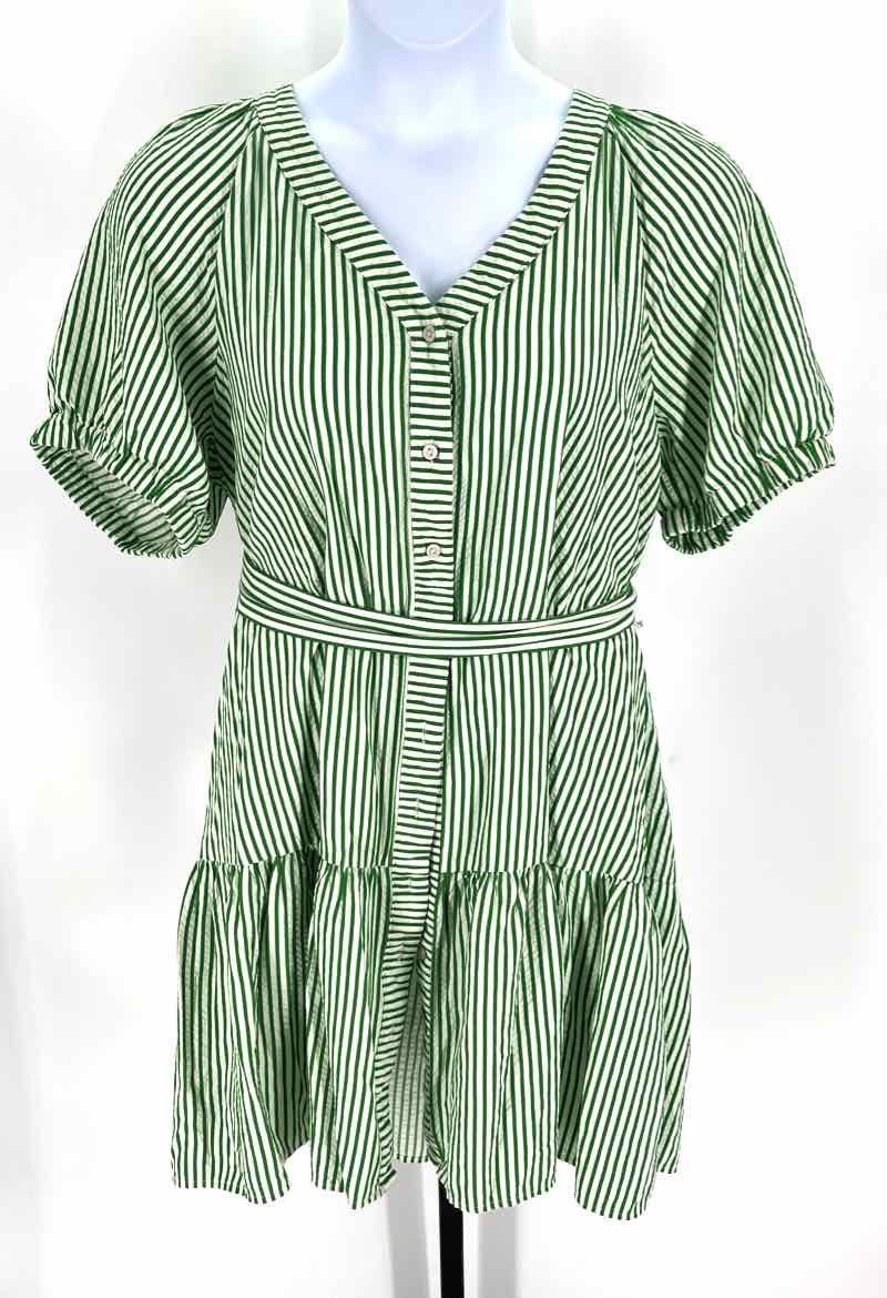 Size 3X Jane & Delaney Green Print Dress