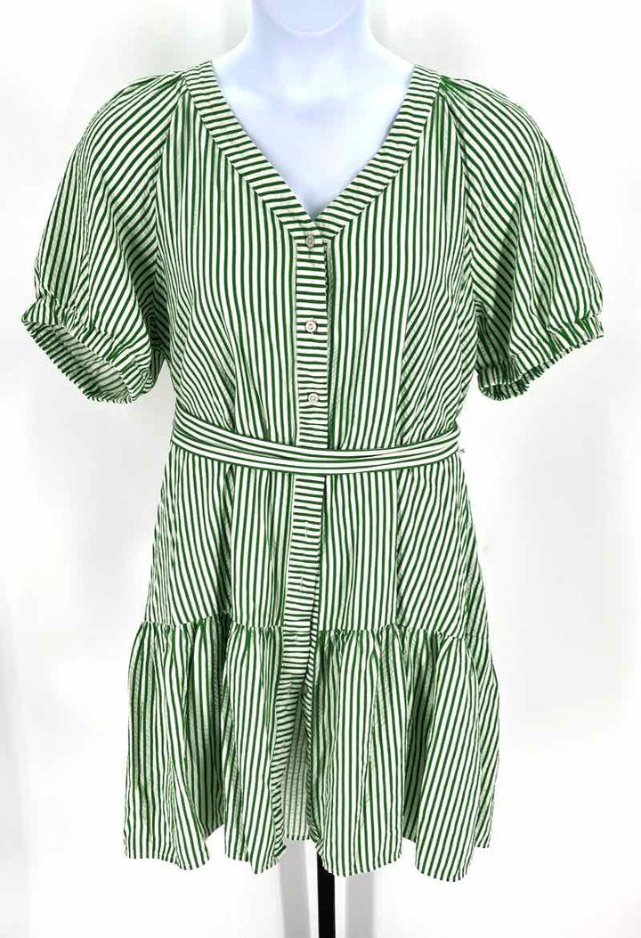 Size 3X Jane & Delaney Green Print Dress
