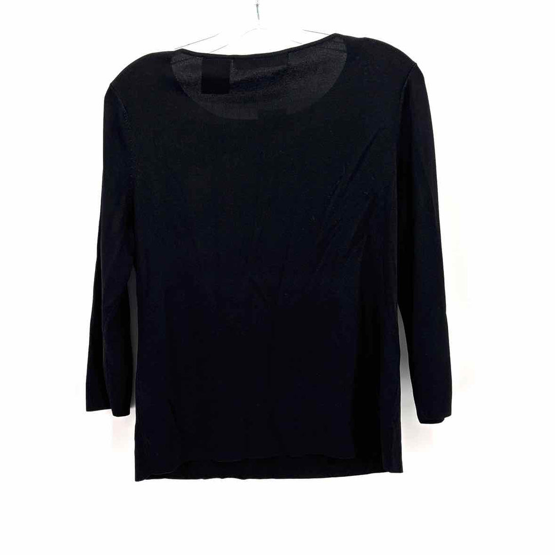 Size XL Black Knit Sequined Shirt