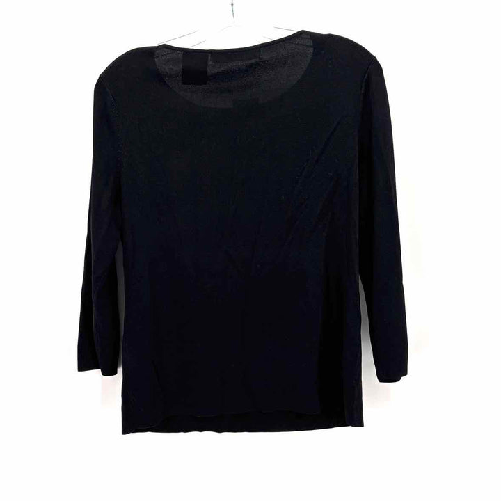 Size XL Black Knit Sequined Shirt