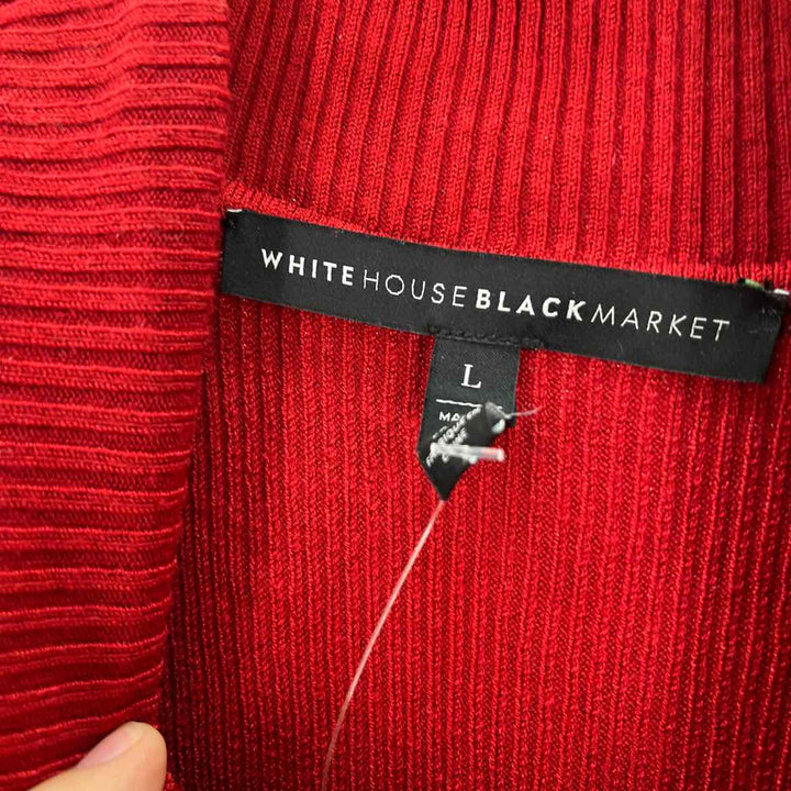 Size L White House Black Market Red Shirt