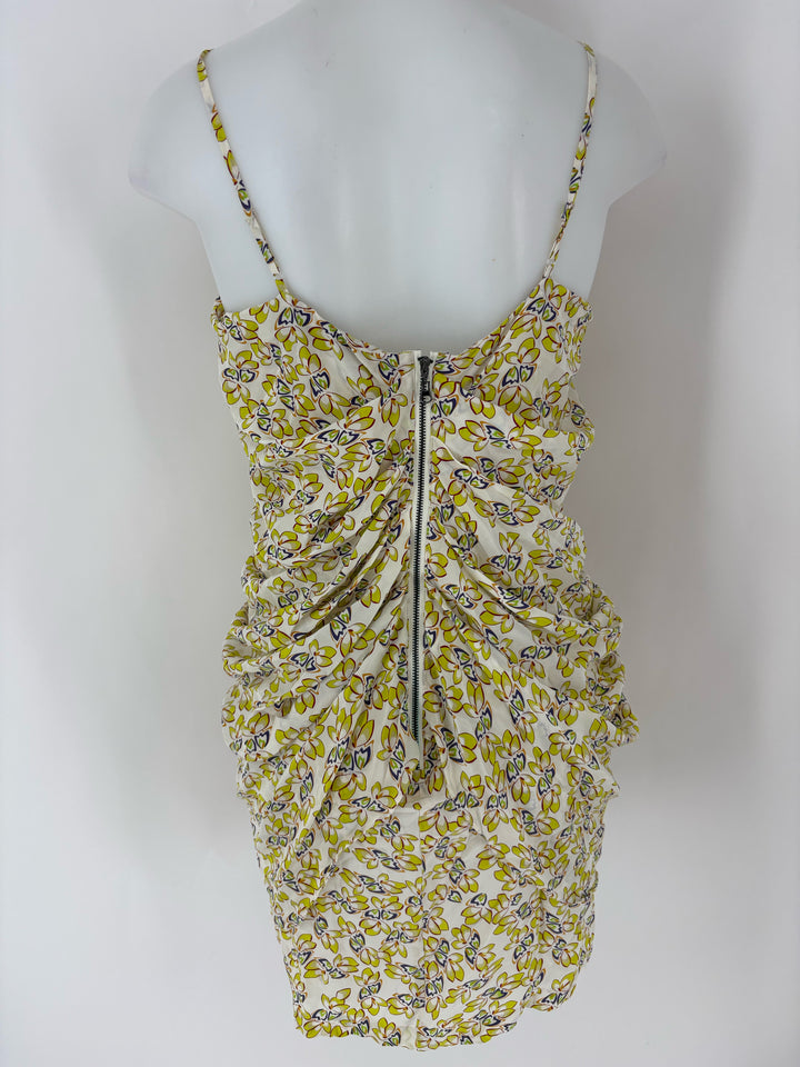 Size L White Print Dress