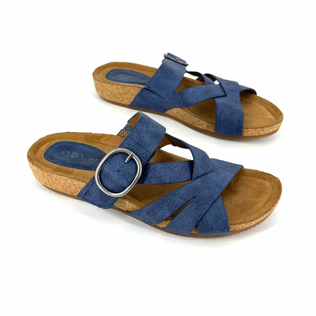 Shoe Size 8.5 SOFFT Blue Suede Sandals