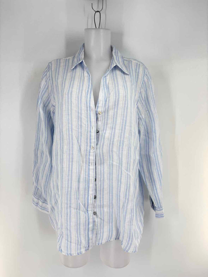 Size 1X SIGRID OLSEN Blue Shirt