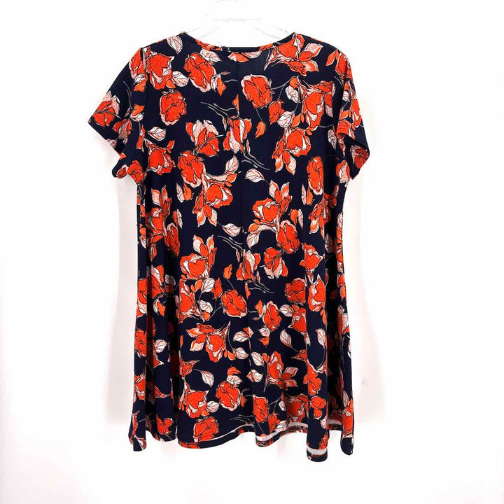 Size 18 Navy Print Dress