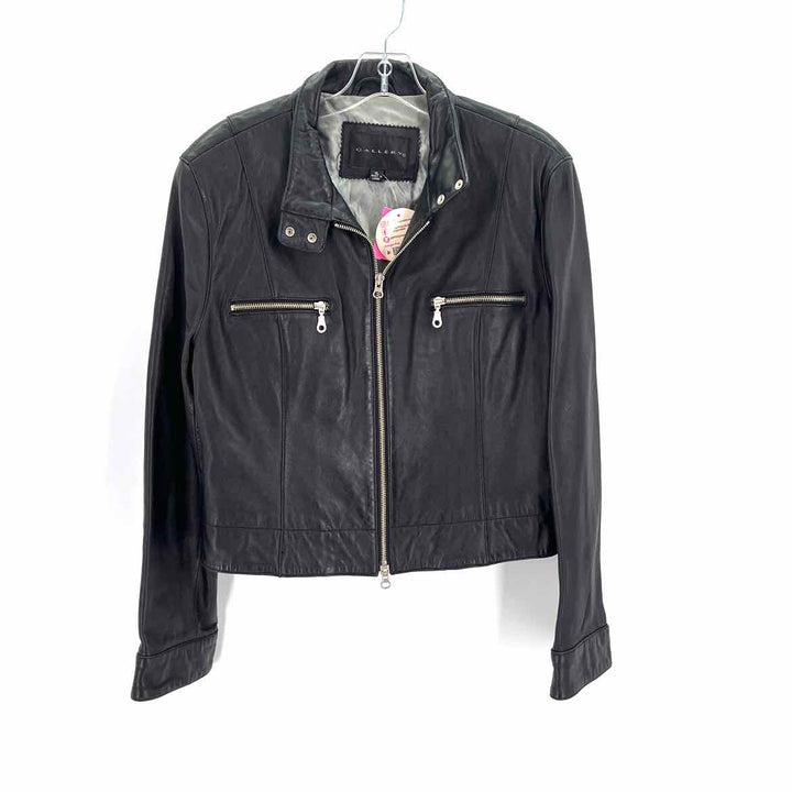 Size XL GALLERY Black Leather Jacket