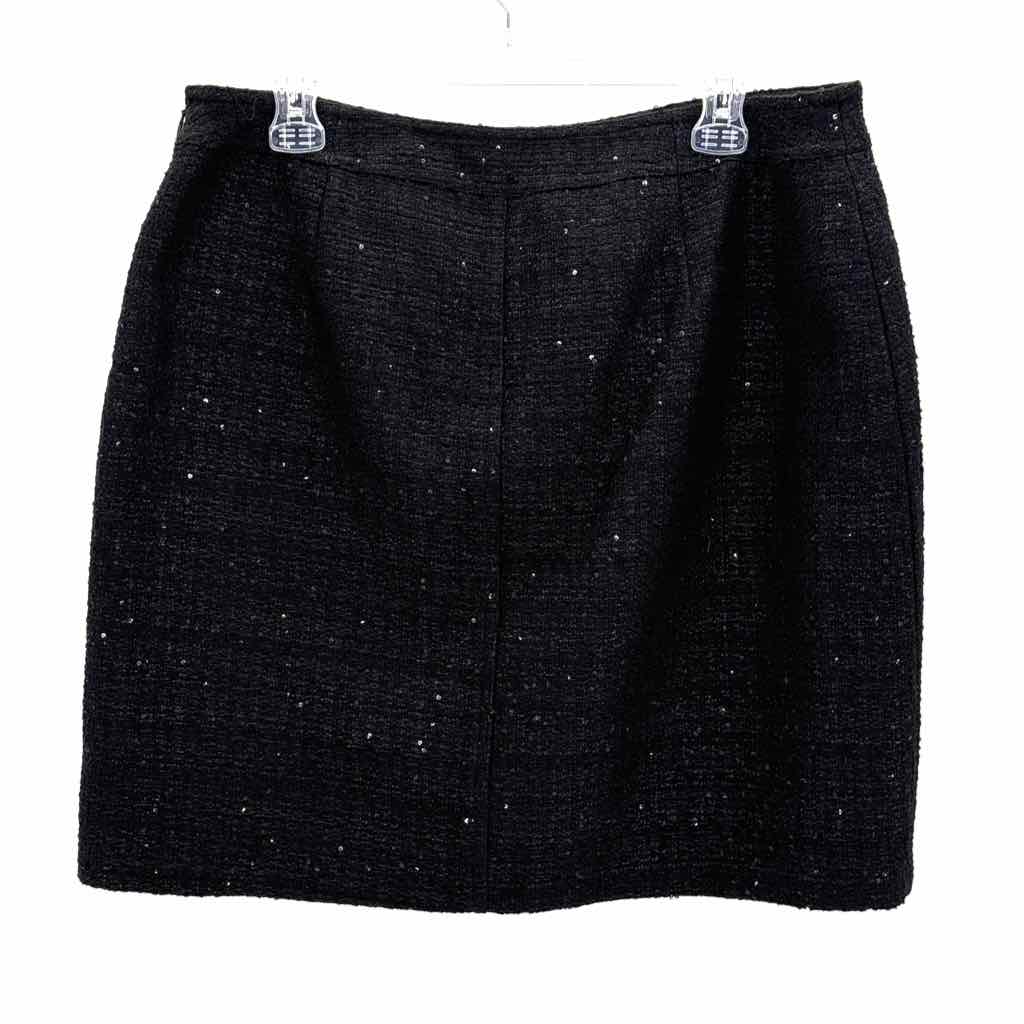 Size 14 Anne Klein Black Tweed Skirt