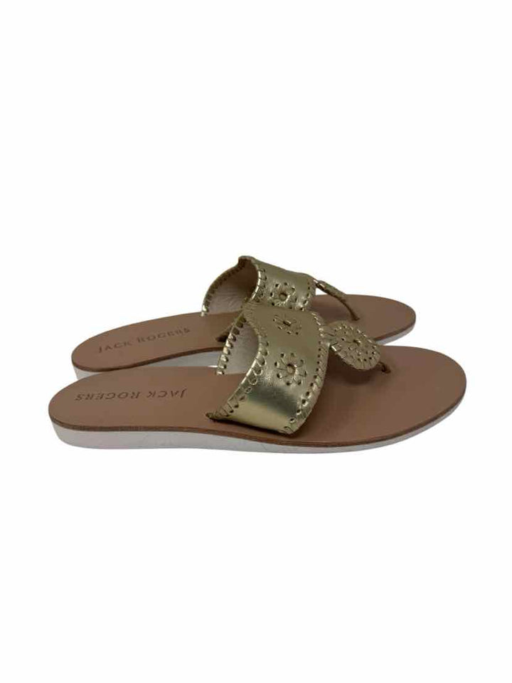 Shoe Size 9 Jack Rogers Gold Leather Sandals