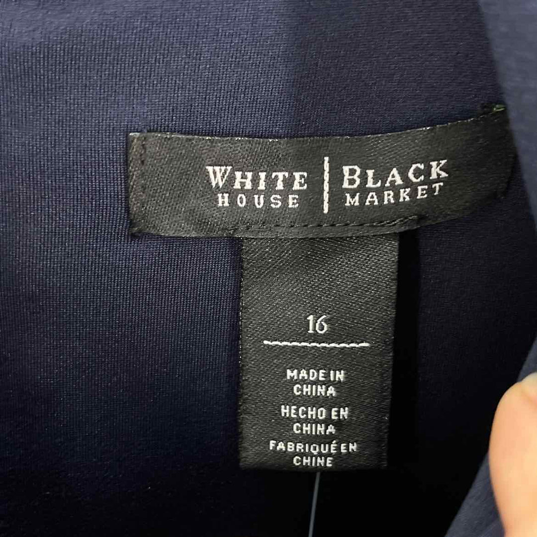 Size 16 White House Black Market Navy Knit Dress