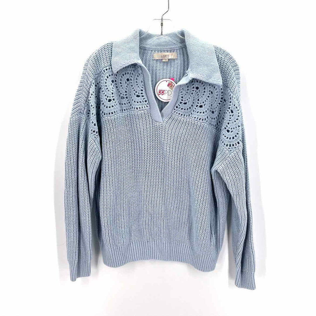 Size XL Ann Taylor Blue Knit Sweater