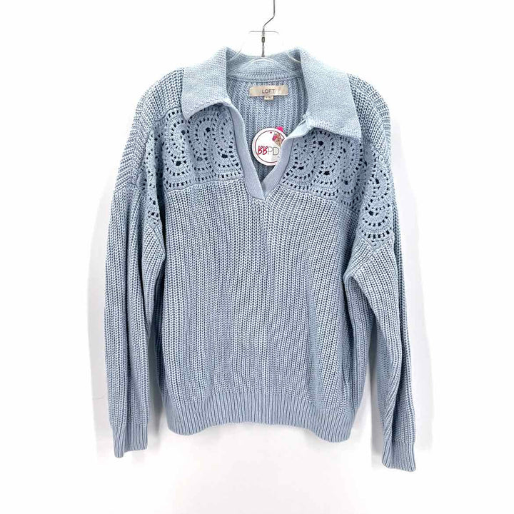 Size XL Ann Taylor Blue Knit Sweater
