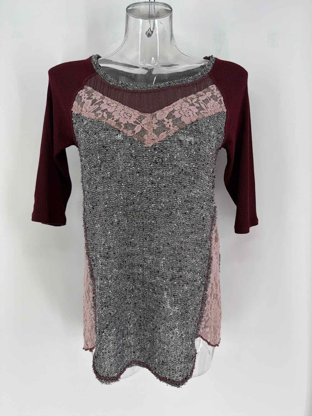Size S Burgundy Knit Sweater