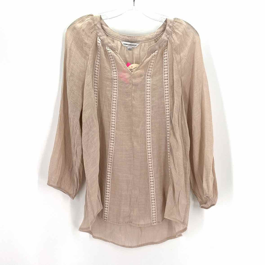 Size L COUNTERPARTS Beige Shirt