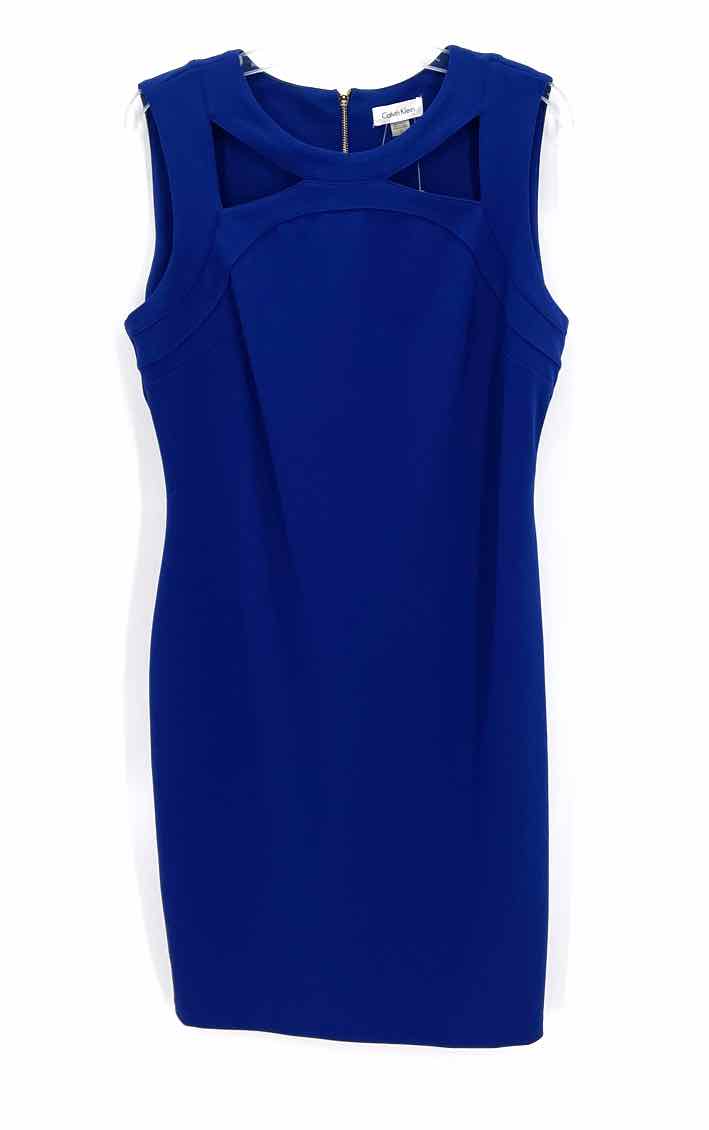 Size 12 Calvin Klein Royal Blue Dress