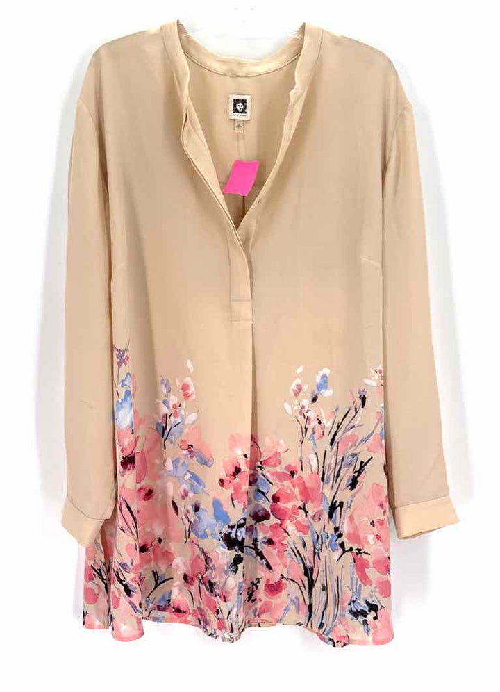 Size 3X Anne Klein Beige Shirt