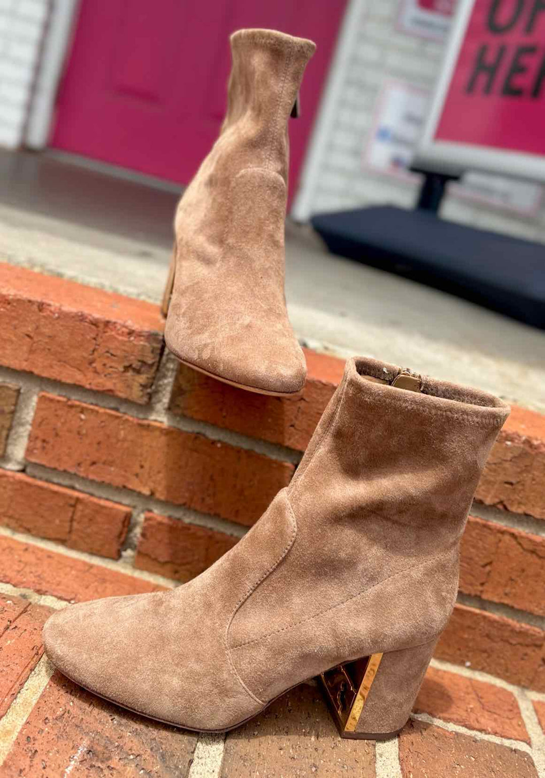Shoe Size 8 Tory Burch Taupe Suede Boots