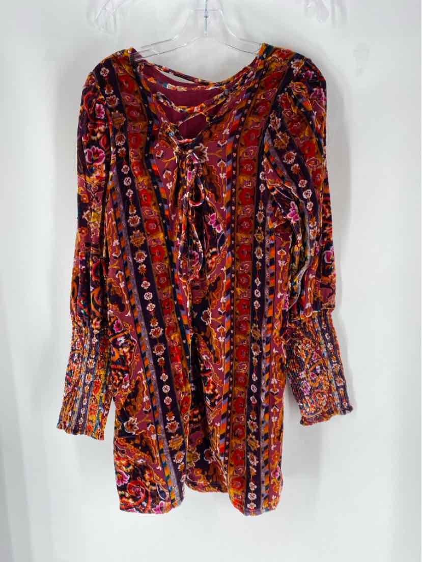 Size 16 Anthropologie Multi-Color Velour Dress