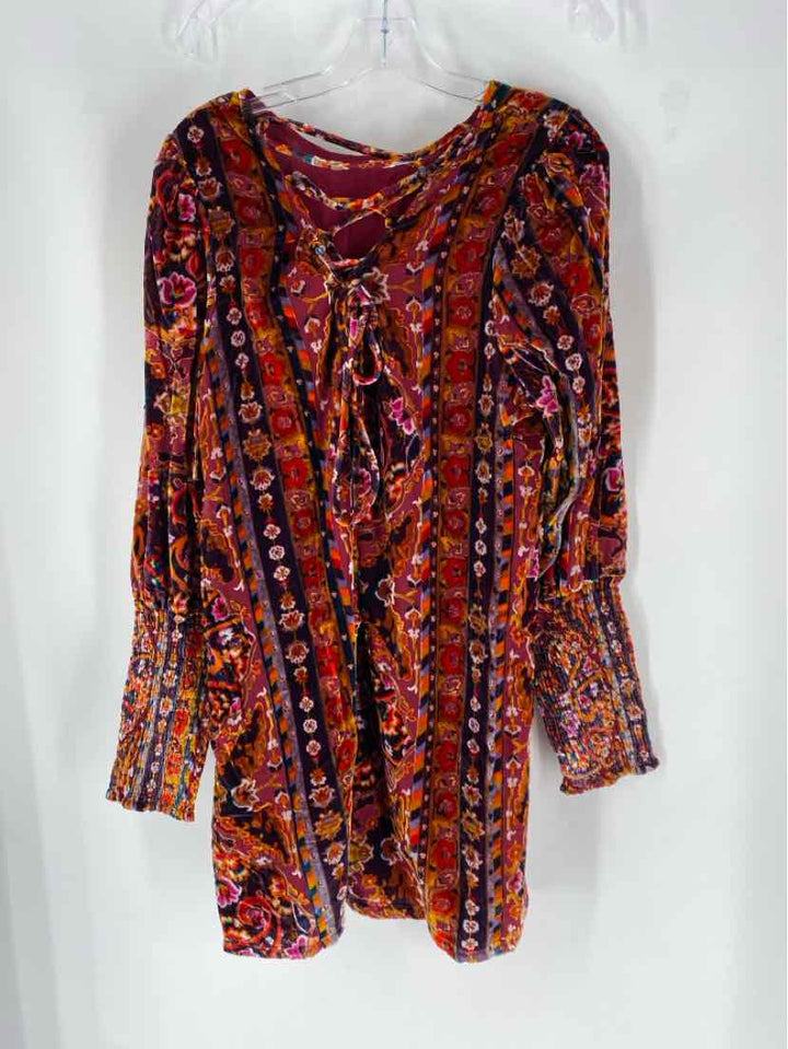 Size 16 Anthropologie Multi-Color Velour Dress