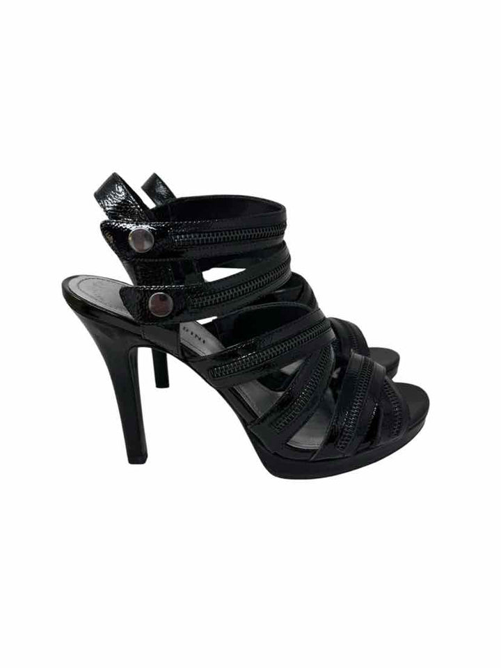 Shoe Size 10 Gianni Bini Black PATENT Sandals