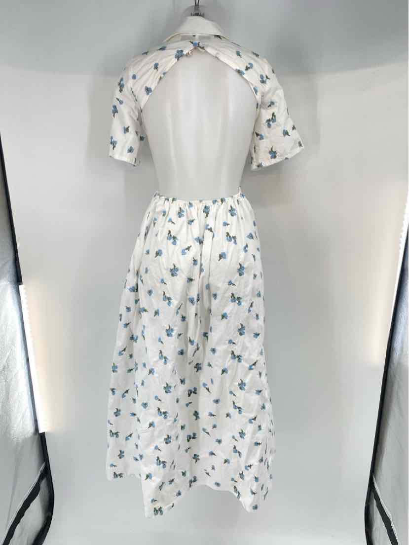Size S White Print Dress