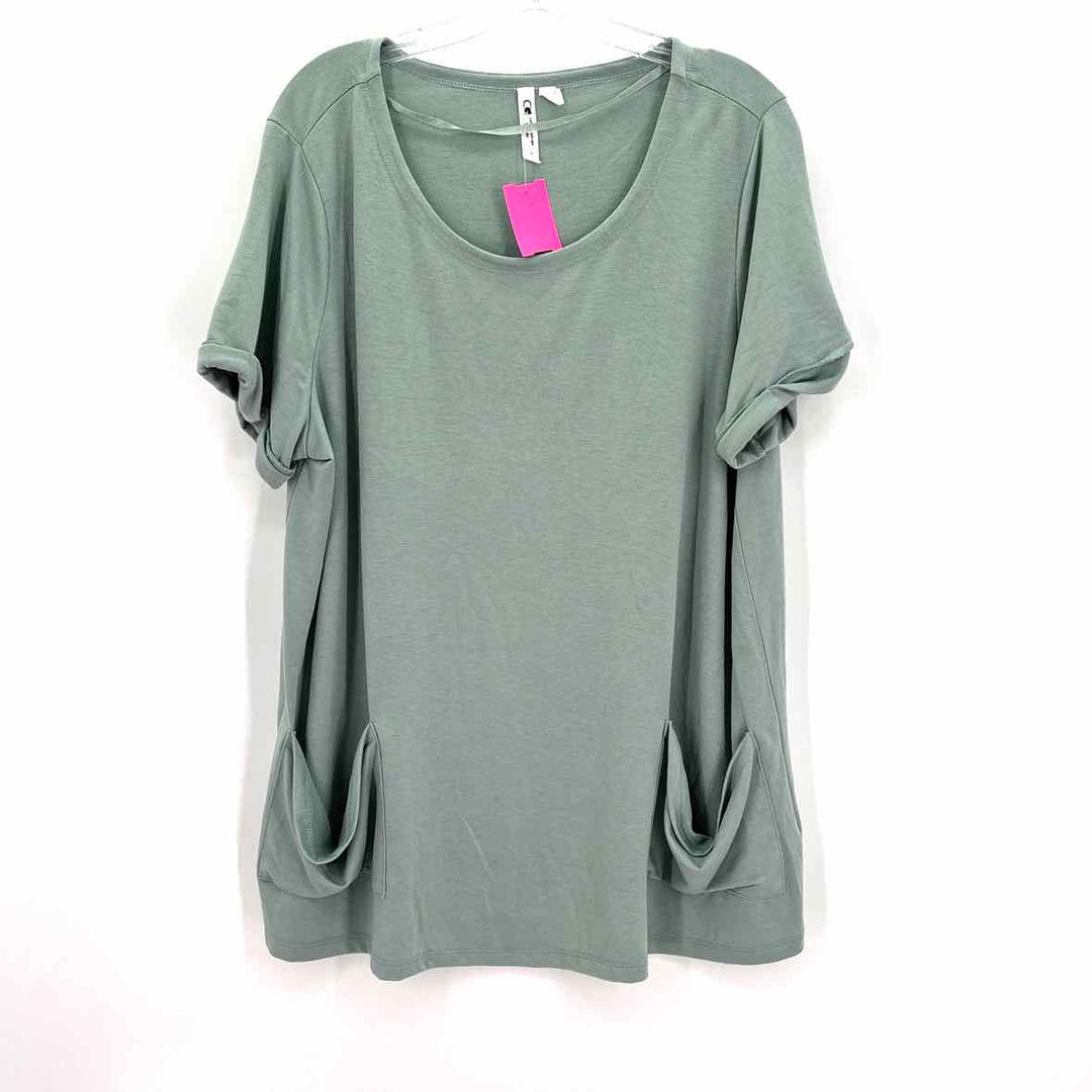 Size 1X CABLE & GAUGE Green Shirt