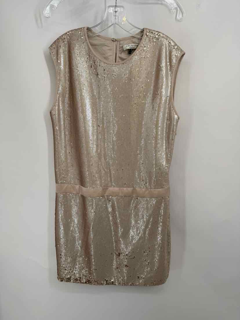 Size 10 HALSTON Gold Dress