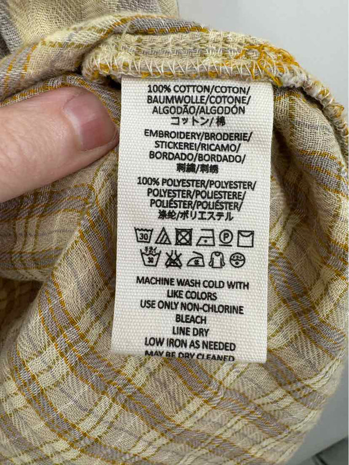 Size M FREE PEOPLE Yellow Shirt