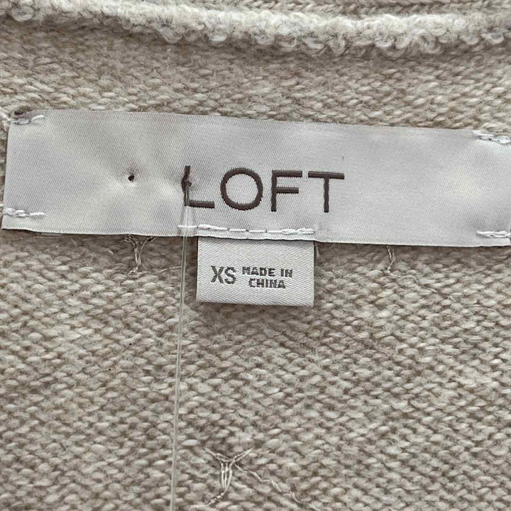 Size XS LOFT Oatmeal Knit Cotton Sweater