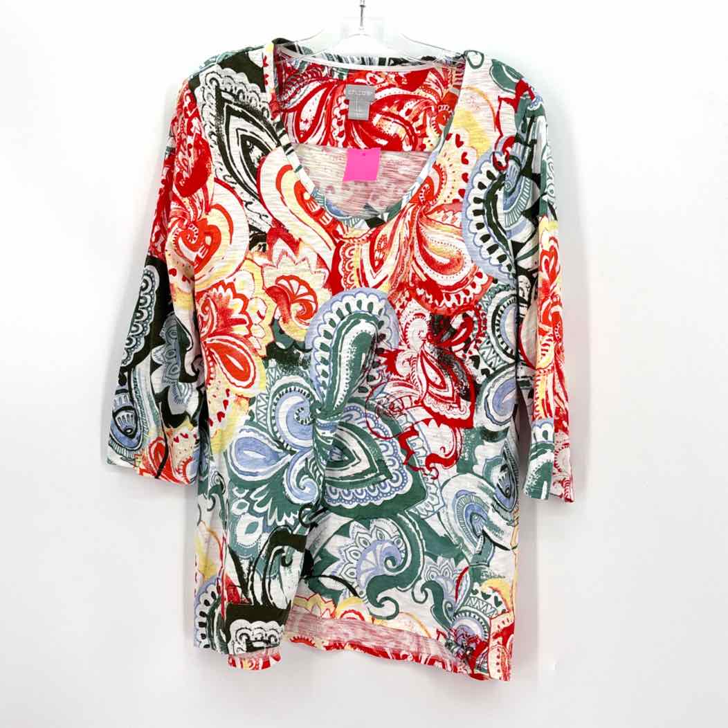 Size 2 Chico's Multi-Color Shirt