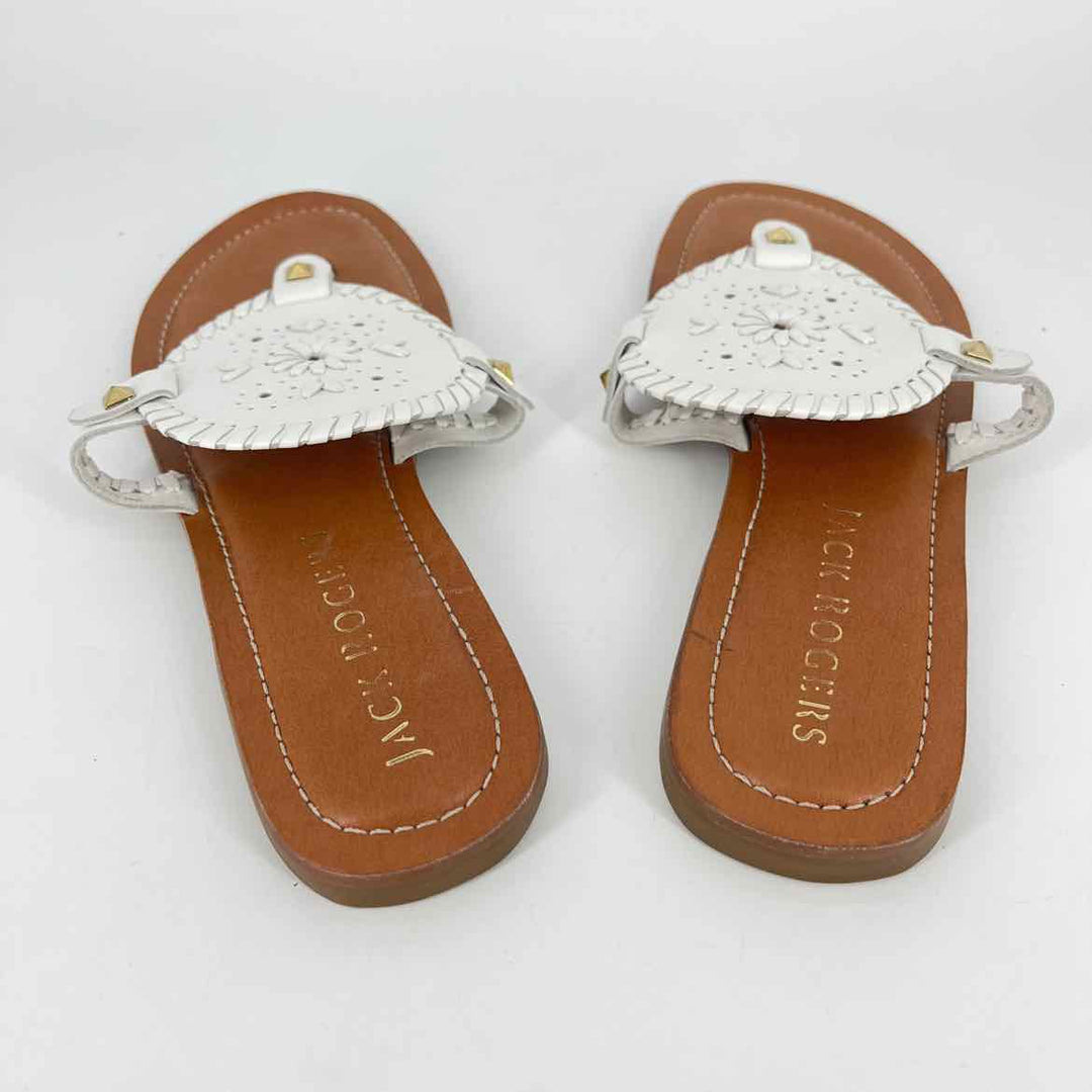 Shoe Size 9 Jack Rogers White Leather Sandals