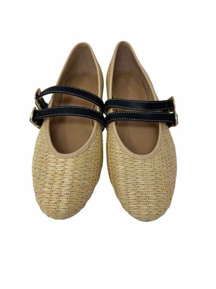 Shoe Size 7.5 UNIVERSAL THREAD Tan Straw Flats