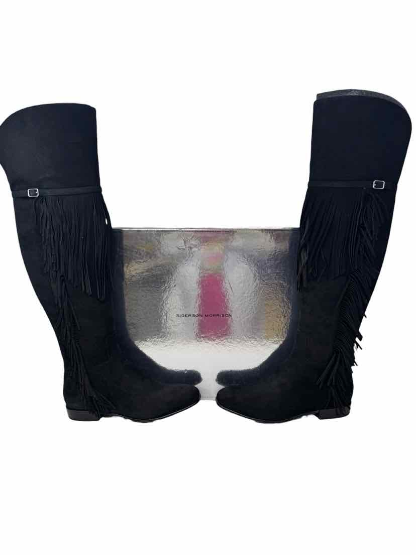 Shoe Size 8 Black Suede Luxury - Boots