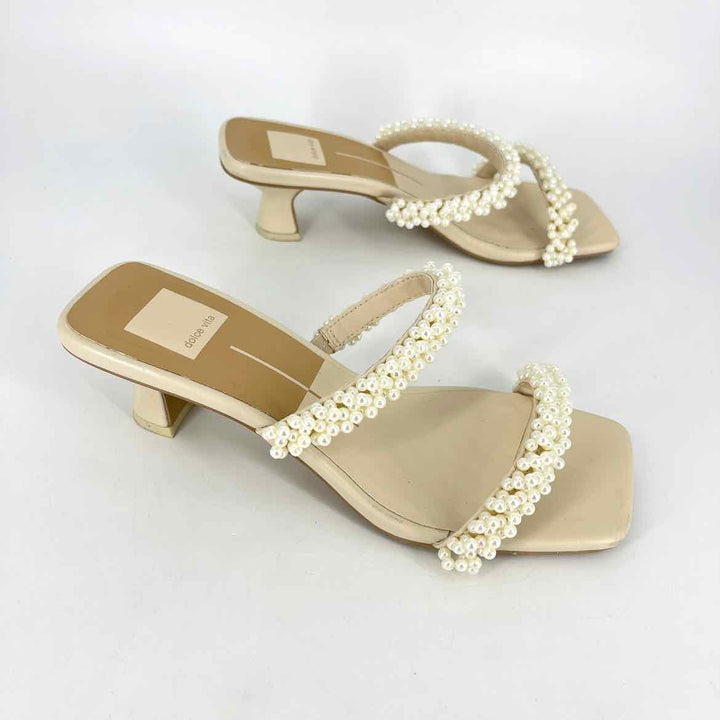 Shoe Size 7.5 Dolce Vita Ivory Faux Leather Sandals