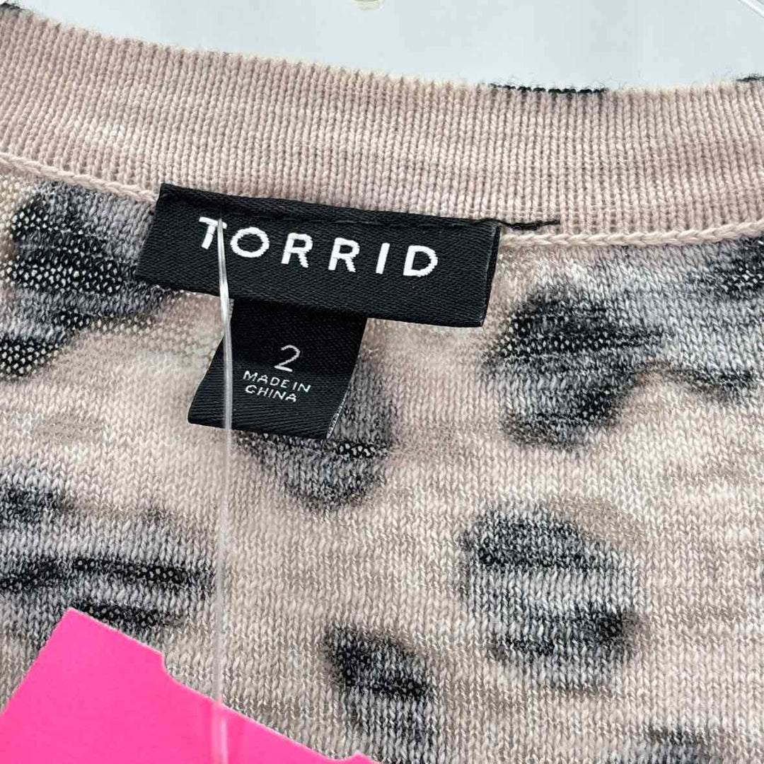 Size 2 Torrid Multi-Color Knit Cardigan