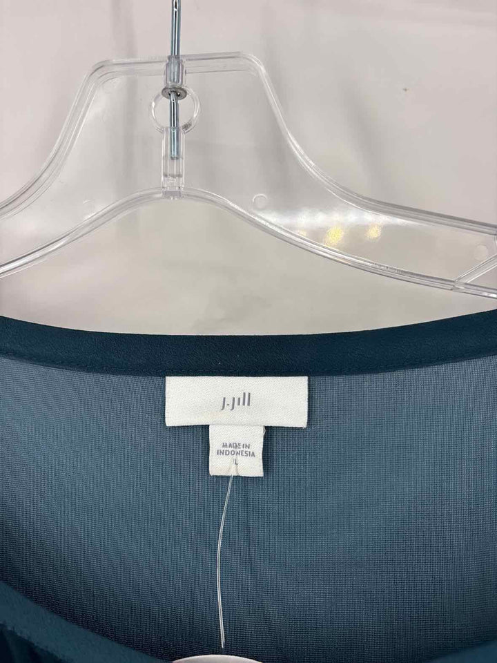 Size L J JILL Blue Velour Shirt