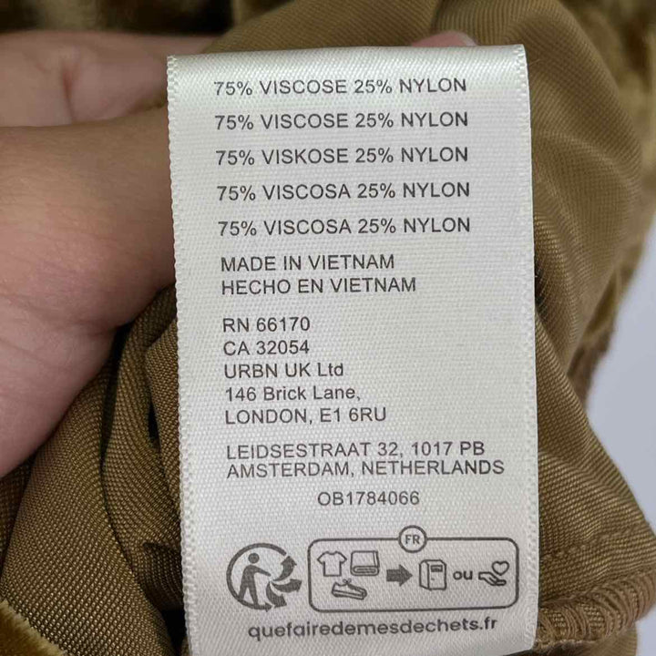 Size L WE THE FREE Gold Velvet Shirt